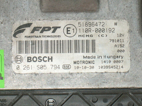 ECU FIAT DOBLO 1.4 TURBO 0261S05794 55248478 ME7 9.10 51896472