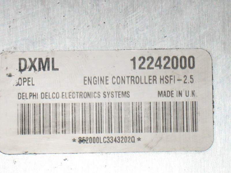 OPEL ASTRA CORSA MERIVA 1.6 16V ECU DXML 12242000 hsfi-2.5 Z16XE