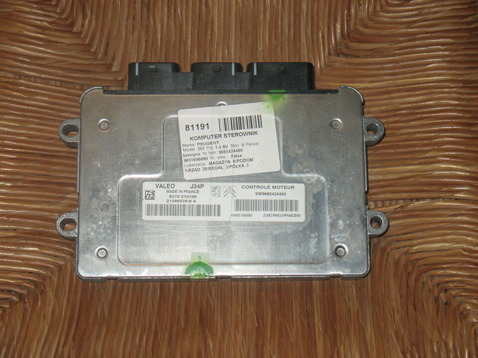 ECU 207 C3 VALEO J34P SW9665424480 HW 9651696680 9665424480
