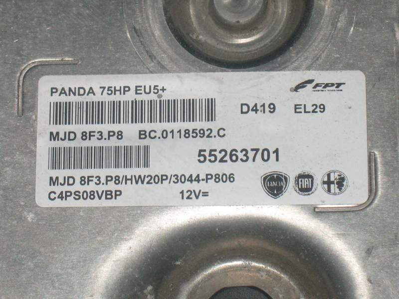 Ecu fiat panda marelli 55263701 MJD 8F3.P8 HW20P 2012 - 2016