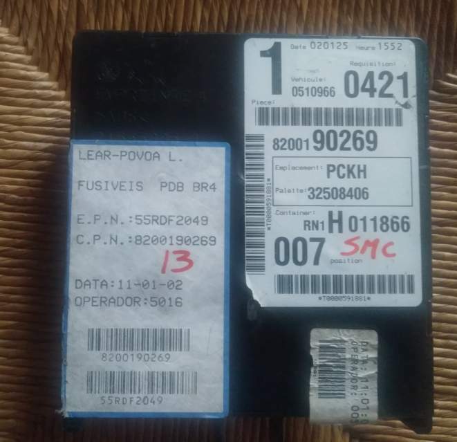 ECU Porta Fusibili Renault Laguna 2 1.9 .55RDF2049 8200190269