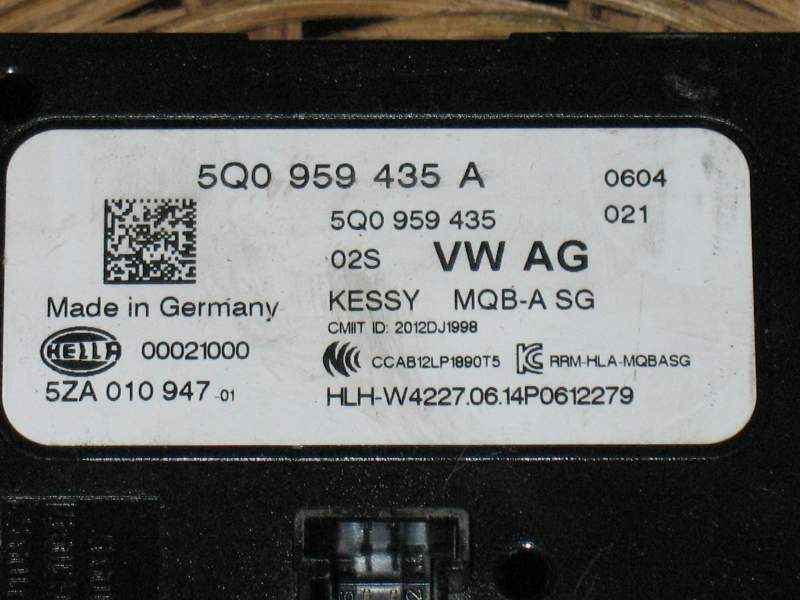 Body controller audi a3 golf vii kessy 5q959435a 5q4959595e