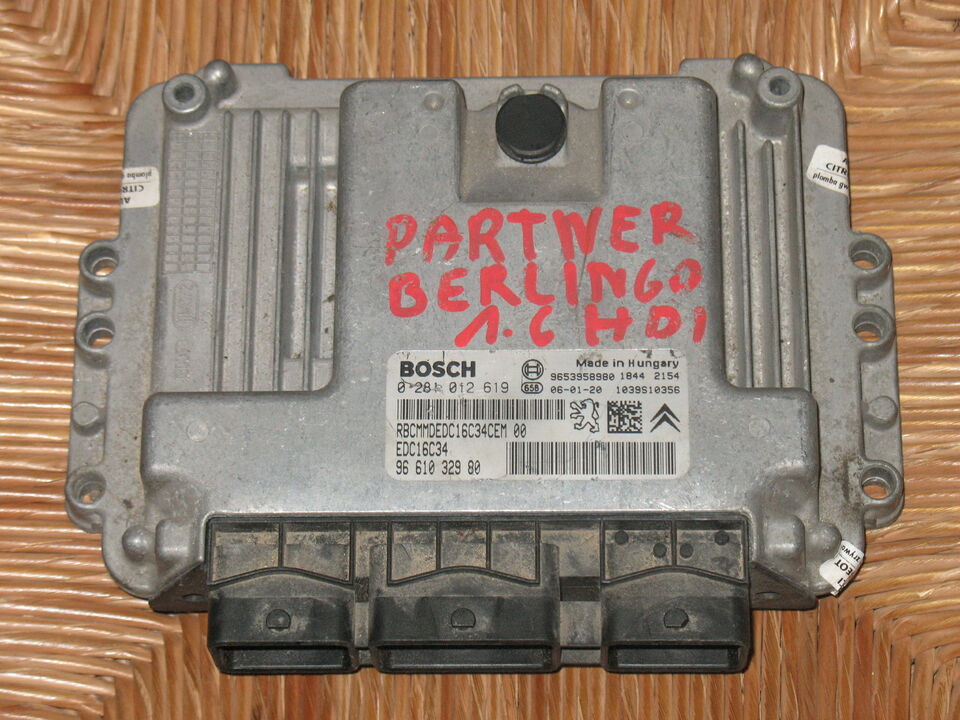 ECU BERLINGO PARTNER 1.6 HDI BOSCH 0281012619 9663943980 EDC 16C34-4.11