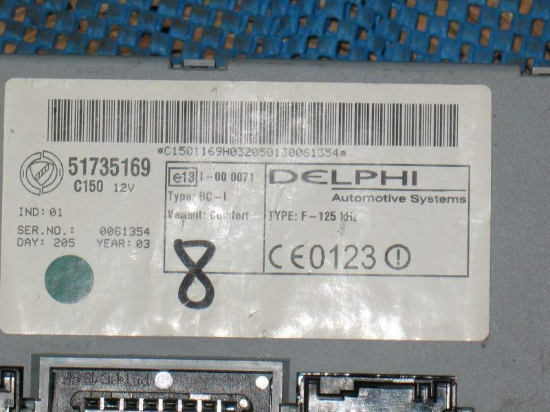 ECU Centralina body computer fiat punto 1.2 bz 51735169