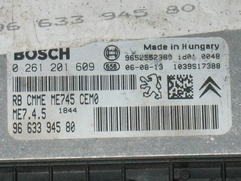 ECU CITROEN C4 1.6 0261201609 9664285080 9652552380 ME7.4.5