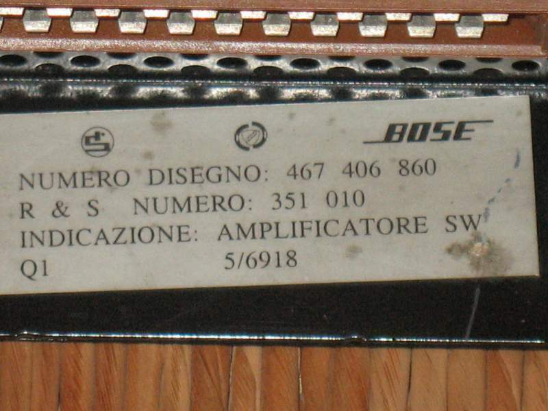 Amplificatore lancia lybra 2.4 jtd sw bose 46740686 (99-06)