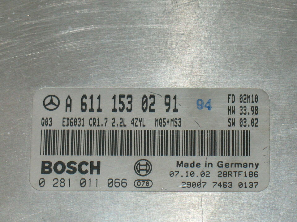ECU MERCEDES Vito Cdi Bosch EDC 15C0-5.24 A6111530291 0281011066 CR17