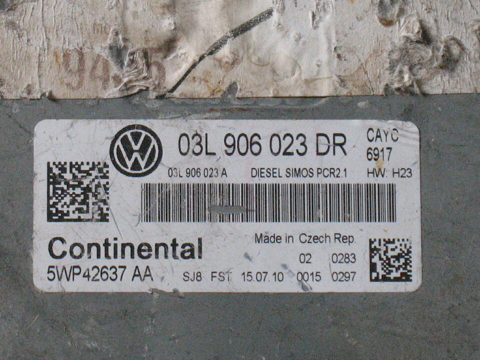 Ecu vw volkswagen golf 1.6 03l906023dr 5wp42637aa simos pcr2.1