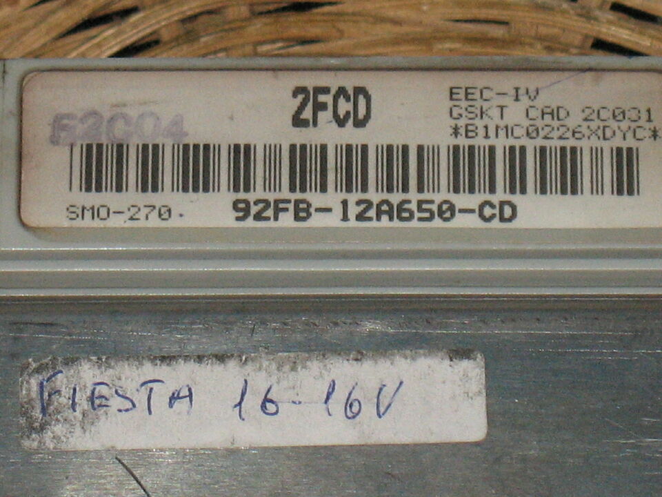 ESCORT 93 -1.8 ECU 92FB-12A650-CD Ford Fiesta Mk3 1989-1996 SMO-270