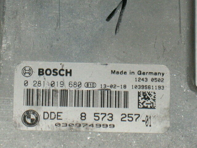 ECU CENTRALINA BMW 2.0 D 0281019680 DDE8573257 EDC 17C50-3.58