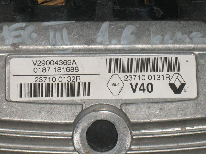 ECU RENAULT MEGANE 1.6 PETROL 237100132R V29004369A
