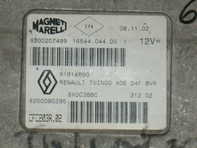 ECU RENAULT TWINGO 1.2 8200207499 8200090295 CFC203R.02