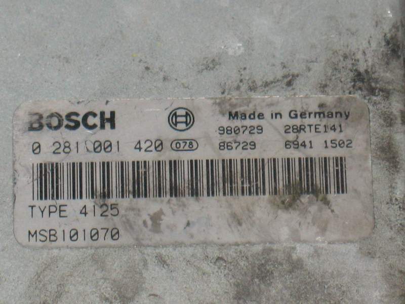 Ecu centralina land rover freelander 2.0 0281001420 msb101070.