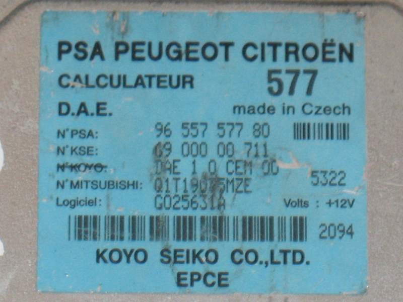 Ecu servosterzo elettrico citroen peugeot 9655757780