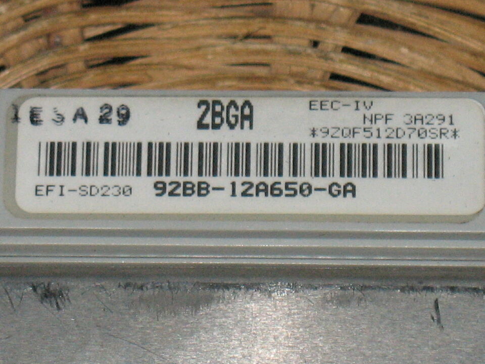 ECU MOTORE FORD SIERRA 2.0 92BB-12A650-GA 92BB12A650GA 2BGA