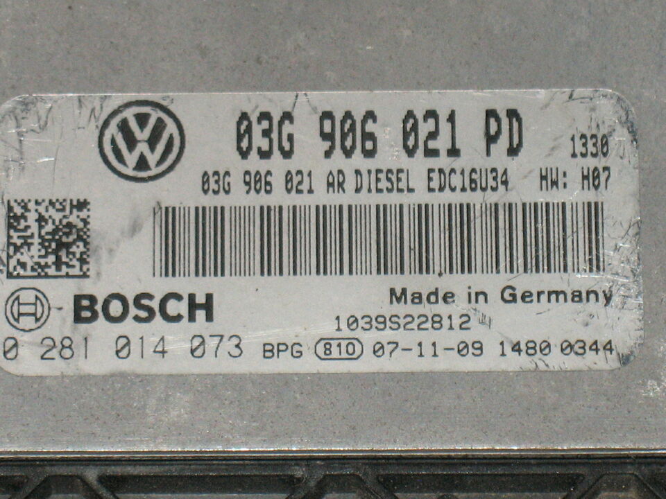 ECU VW CADDY 1.9 TDI BLS 03G906021 PD 0281014073 EDC16U34