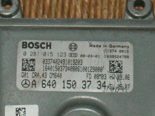 ECU MERCEDES CLASSE A CLASSE B 180 0281015123 A6401503734 EDC16C32-5.43