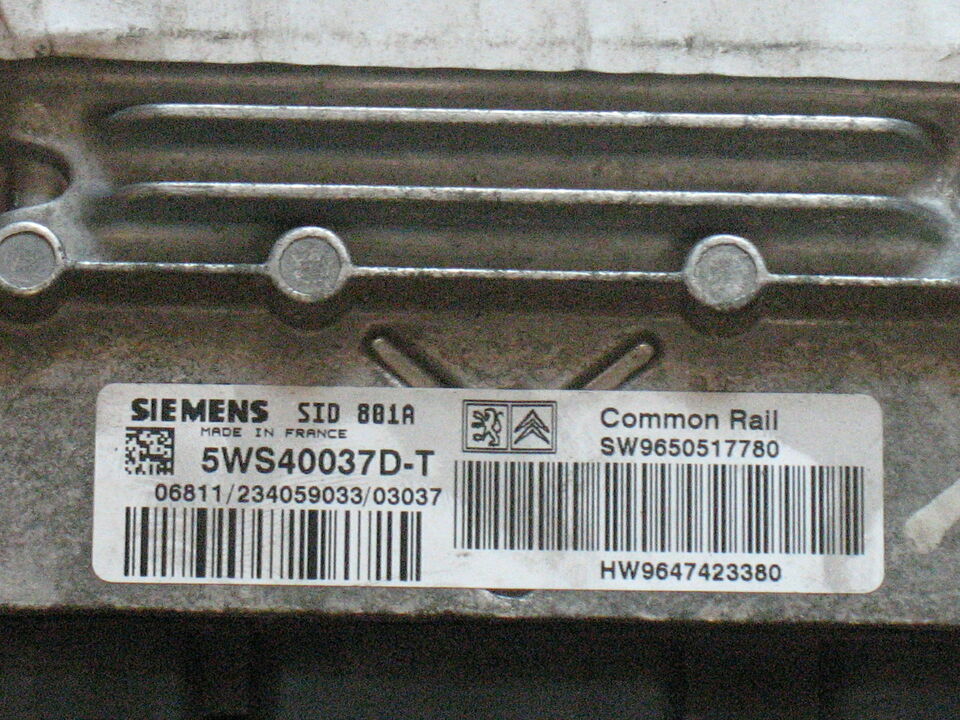 ECU PEUGEOT CITROEN 5WS40037D-T SW9650517780 SID801A