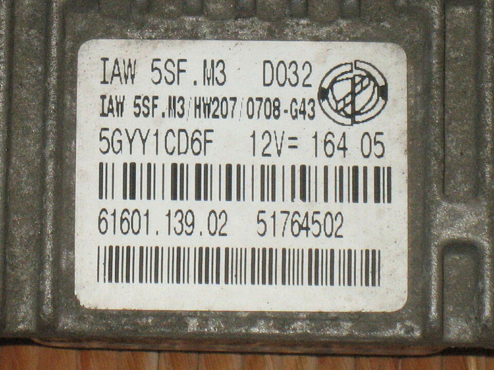 Ecu IAW 5SF.M3 HW207 0708-G43 51764502 5SF M3 HW207 0708 G43