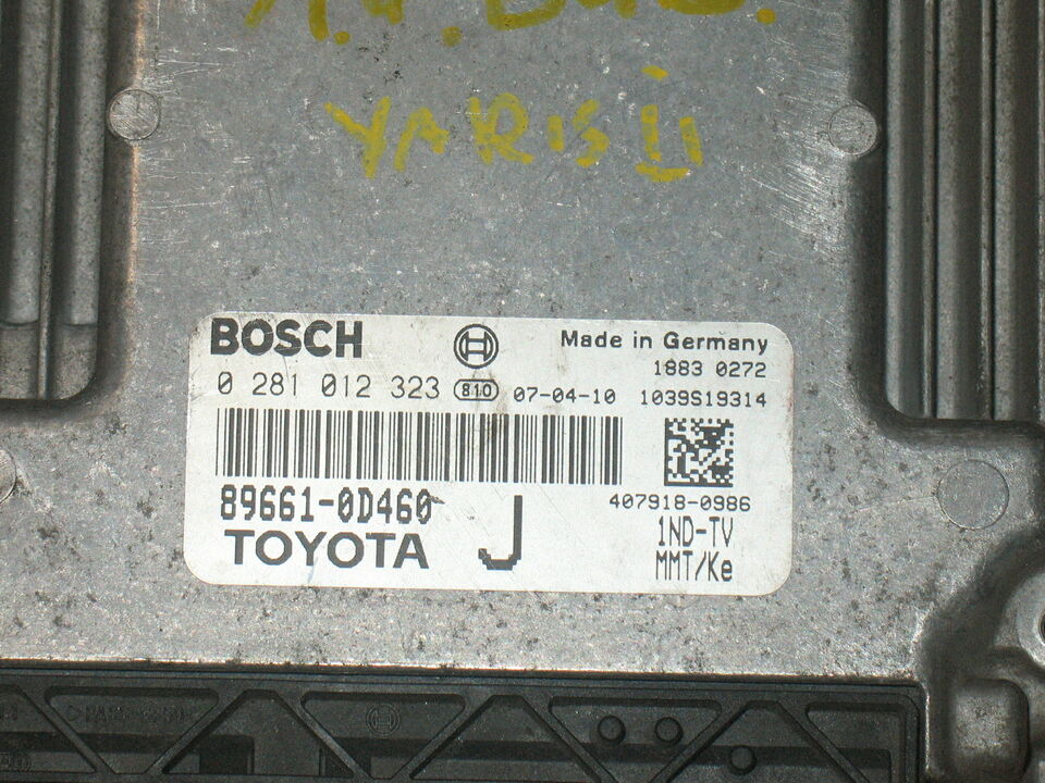 ECU TOYOTA YARIS 1.4 D4D 0281012323 896610D460 EDC16C10-9.3