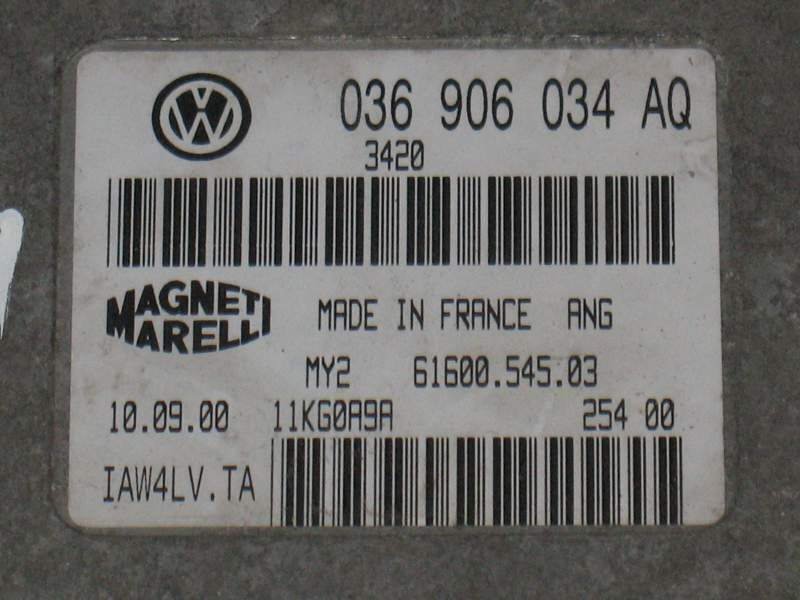 Ecu vw volkswagen lupo 1.4 036906034aq iaw4lv.ta