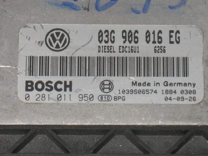 ECU SEAT TOLEDO 2.0 TDI BOSCH 0281011950 03G906016 EG EDC 16U1-5.41