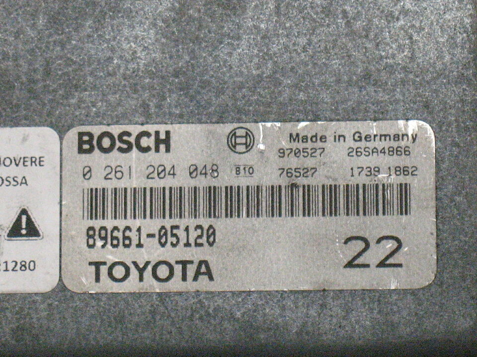 ECU TOYOTA CARINA 1.6 1.8 BOSCH 0261204048 89661-05120