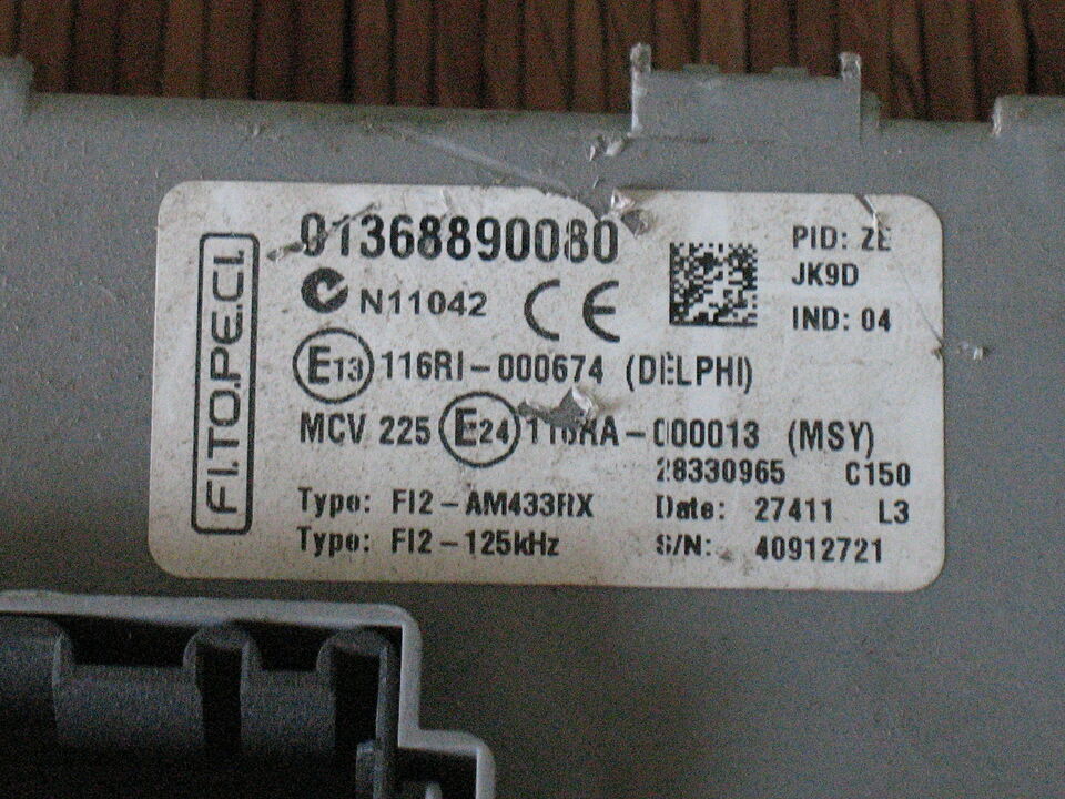 Body fiat 01368890080 DELPHI 000674 FIAT QUBO 2008> 1.4B 57KW