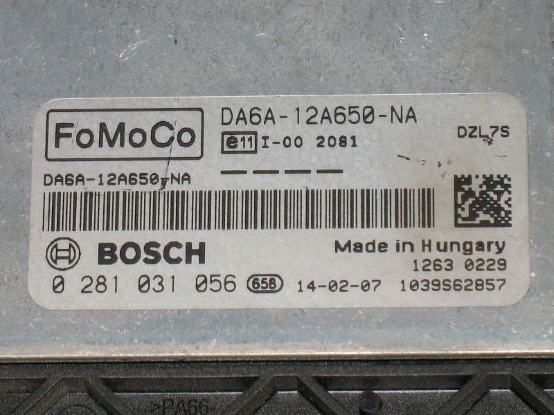 ECU FORD 0281031056 DA6A12A650NA DA6A-12A650-NA EDC17C64