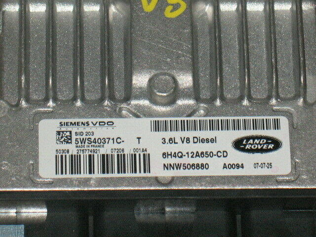 LAND ROVER 3.6 8V 5WS40371C-T 6H4Q-12A650-CD NNW506880 SID 203