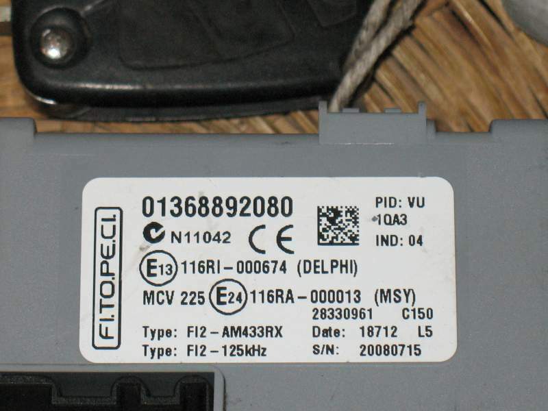 ECU BODY Citroen Nemo Bipper  01368892080 28330961