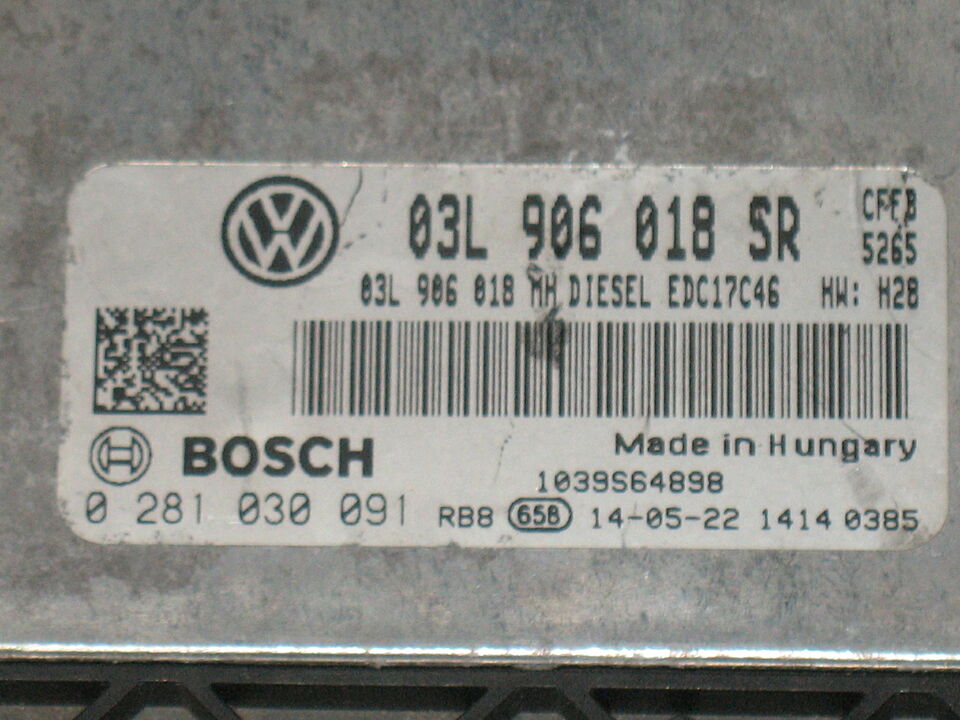 Ecu 0281030091 Audi Seat Skoda Volkswagen 03L906018SR EDC 17C46-2.5