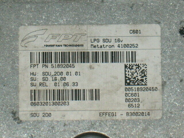 Ecu alfa mito giulietta gpl 1.4 16V 51892045 metatron 4100252