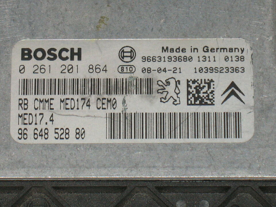 PEUGEOT 207 1.6 THP 9664852880 9663193680 0261201864 MED 17.4