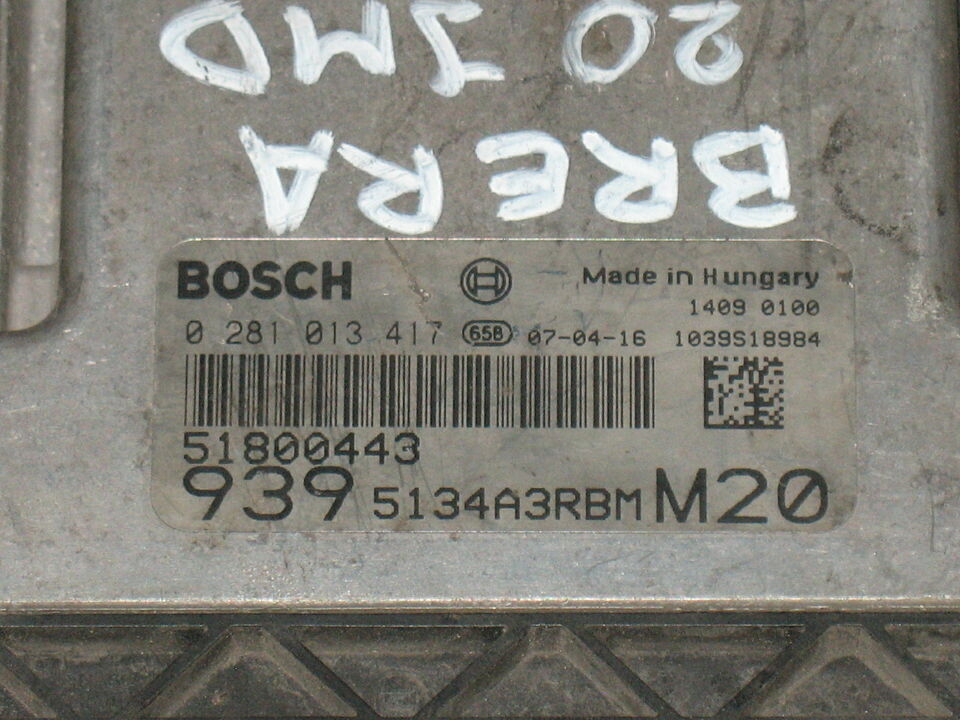 ALFA ROMEO 159 2.4 JTD BOSCH 0281013417 51800443 EDC16C39 5.63