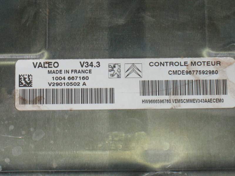 ECU VALEO PEUGEOT CITROEN CMDE 9677592980 HW 9666596780 V34.3