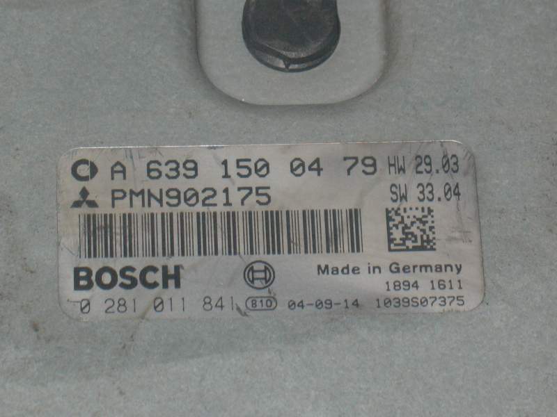 ECU SMART FORFOUR MITSUBISHI 1.5 A6391500479 0281011841 EDG16C33-4.21