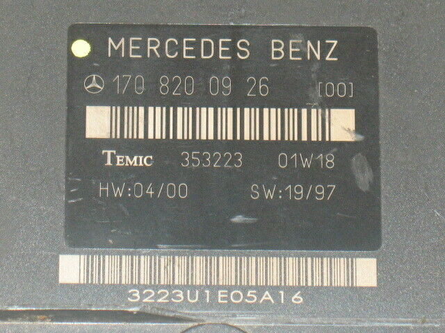 ECU MERCEDES TETTO SLK 1708200926 TEMIC 353223 HW:04/00 SW:19/97