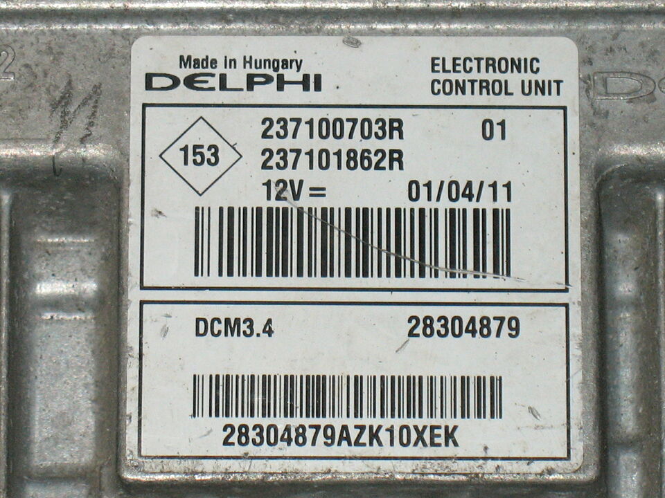 ECU 237100703R 237101862R DCM3.4 DACIA DUSTER 1.5 DCI 28304879