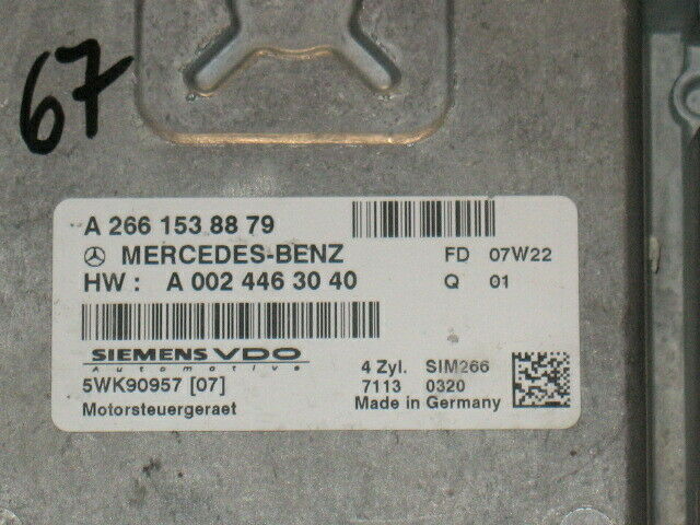 ECU MERCEDES A2661538879 HW A0024463040 5WK90957 SIM266