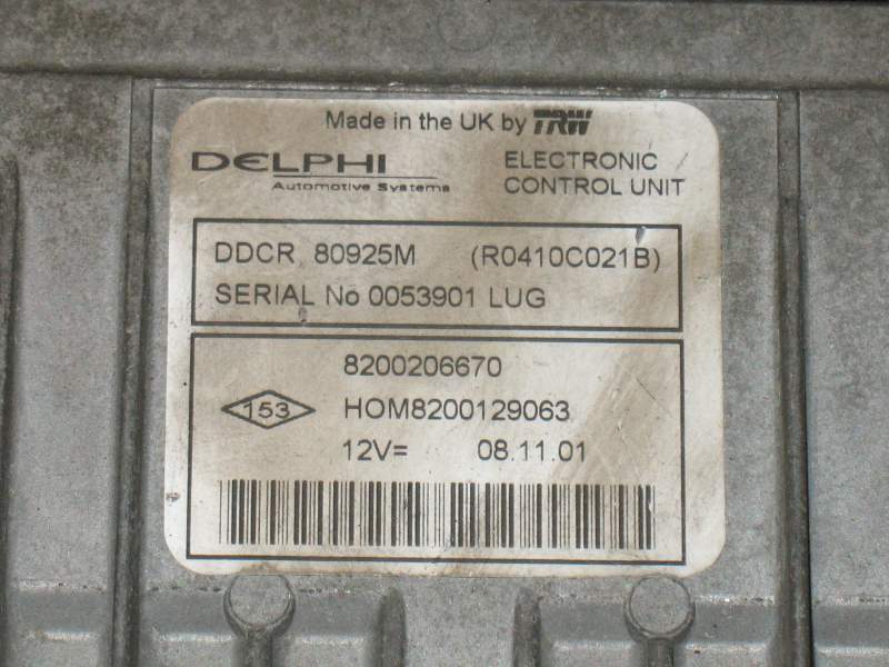 KIT RENAULT CLIO, R0410C021B, 8200206670, HOM 8200129063