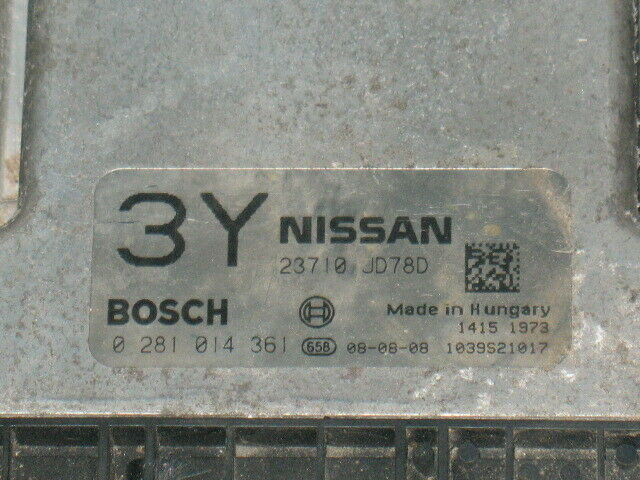 ECU NISSAN QASHQAI 3Y 2.0 DCI 0281014361 23710JD78D EDC16CP33