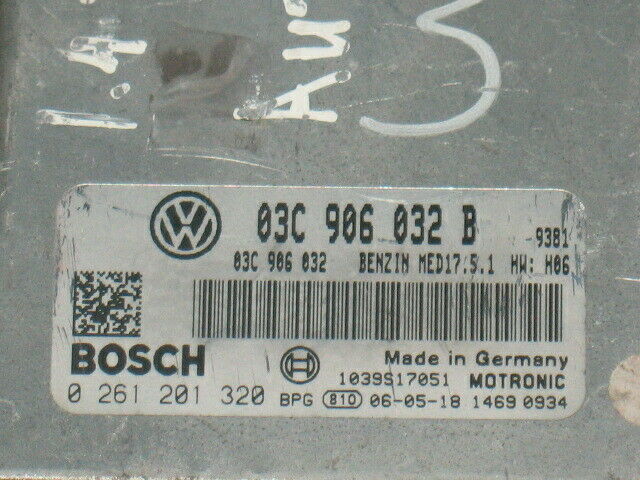 ECU VW VOLKSWAGEN GOLF 1.4 TSI 0261201320 03C906032B MED17.5.1