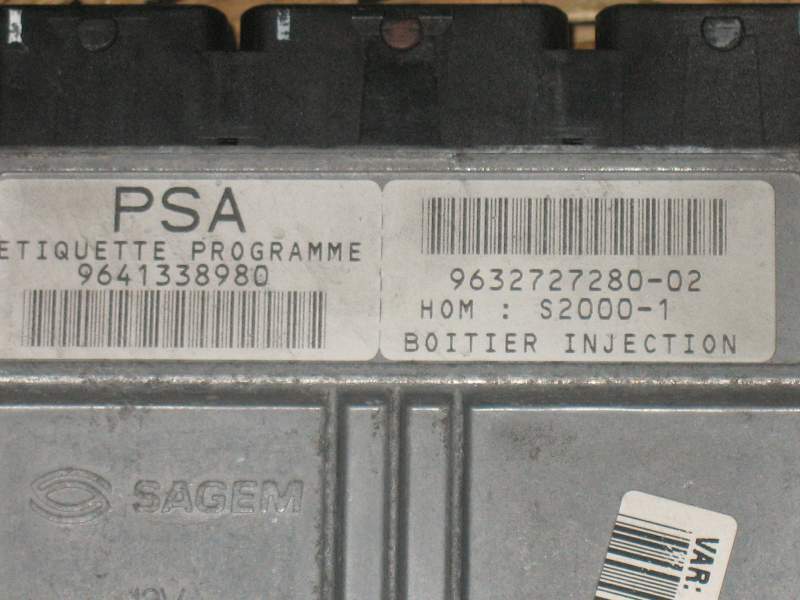 ECU CITROEN XSARA PICASSO 1.8 9641338980 9632727280-02 HOM S2000