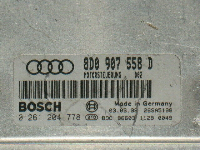 ECU CENTRALINA MOTORE AUDI 1.8 T M 3.8.2 0261204778 8D0907558D
