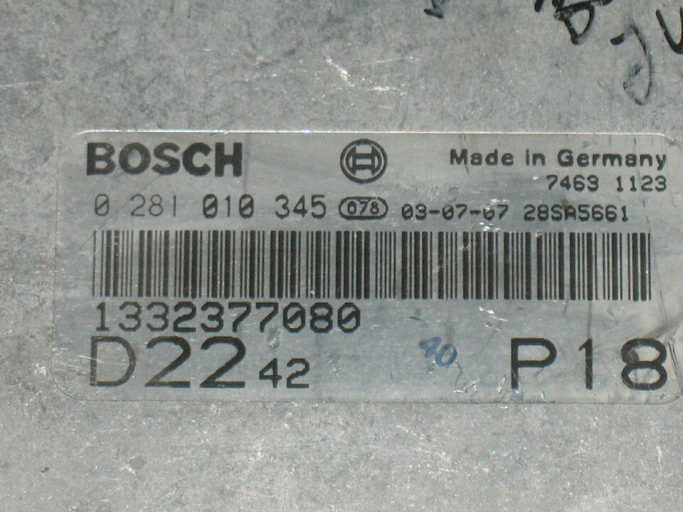 Ecu fiat ducato jumper boxer 2.2 hdi 0281010345 9648608680 EDC 15C7-2.21