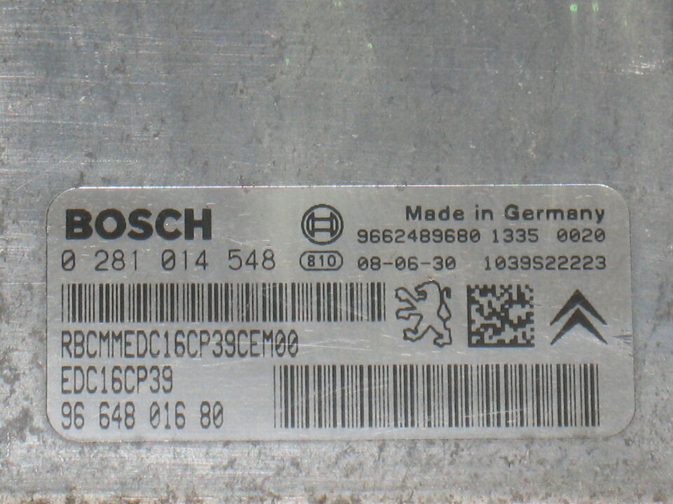 ECU ULISSE CITROEN PEUGEOT 2.2 0281014548 9664801680 EDC 16CP39-6.10