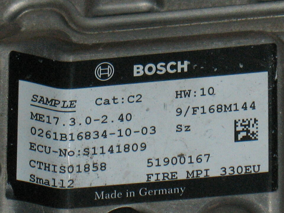 ECU FIAT 500L METANO 0261B16834 51900167 ME17 3. 2.40