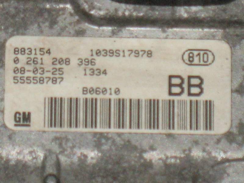 ECU OPEL ASTRA H 1.4 Z14XEP BOSCH 0261208396 GM 55558787 BB