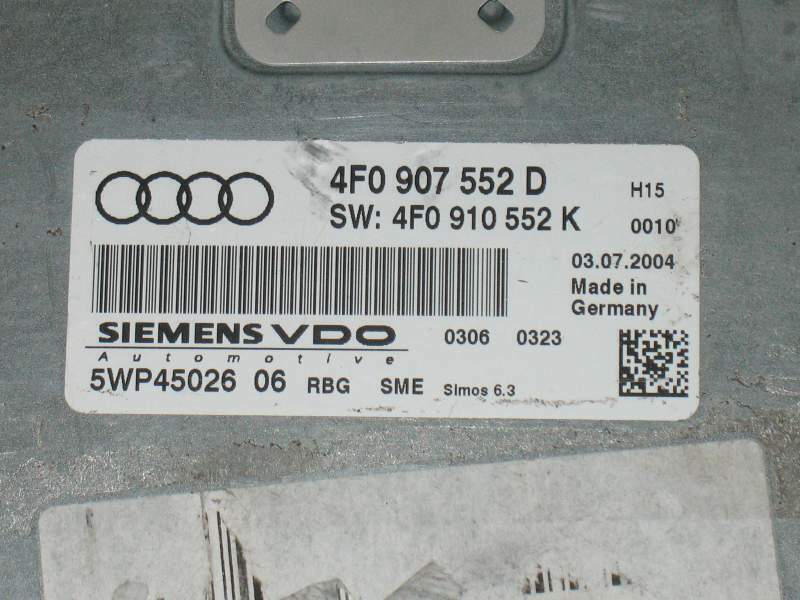 ECU AUDI A6 4F0907552D SIEMENS 5WP45026 4F0910552K